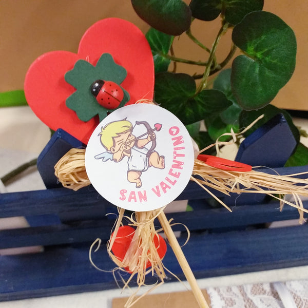 Cuore pick San Valentino fioristi portafortuna decorazione stelo legno –  hobbyshopbomboniere