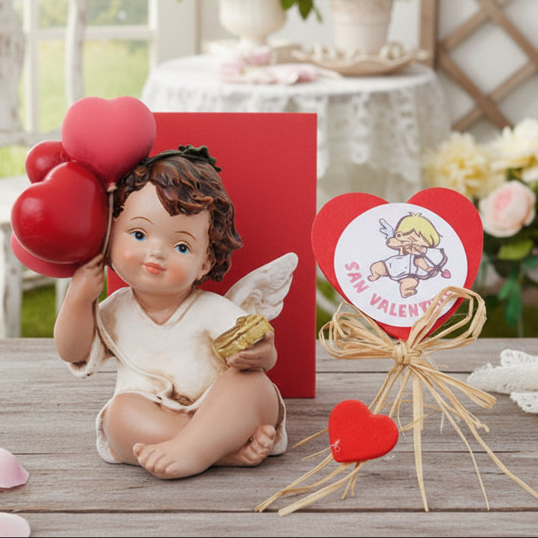KWO Lettera S Con Angelo In Legno 7 Cm | Decorazione Originale Dei Monti Metalliferi | Regalo Artigianale Per Matrimonio E Compleanno