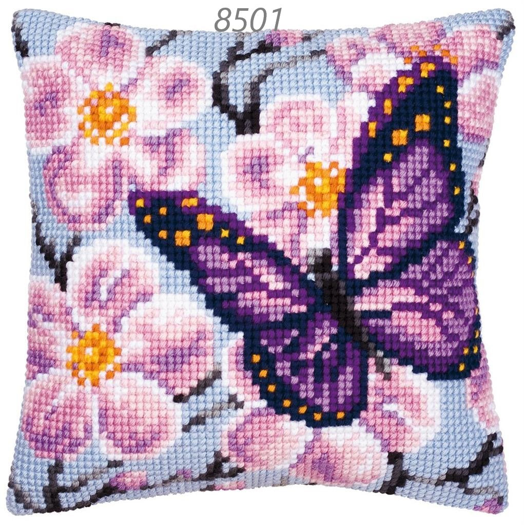Leeadwaey Kit Fai Da Te Federa Cuscino Ricamo 45x45 Cm - Punto Croce Per Principianti Con Motivo Prestampato