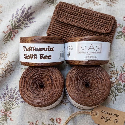 marrone caffè 17 ecopelle fettuccia soft eco per borse uncinetto MAS