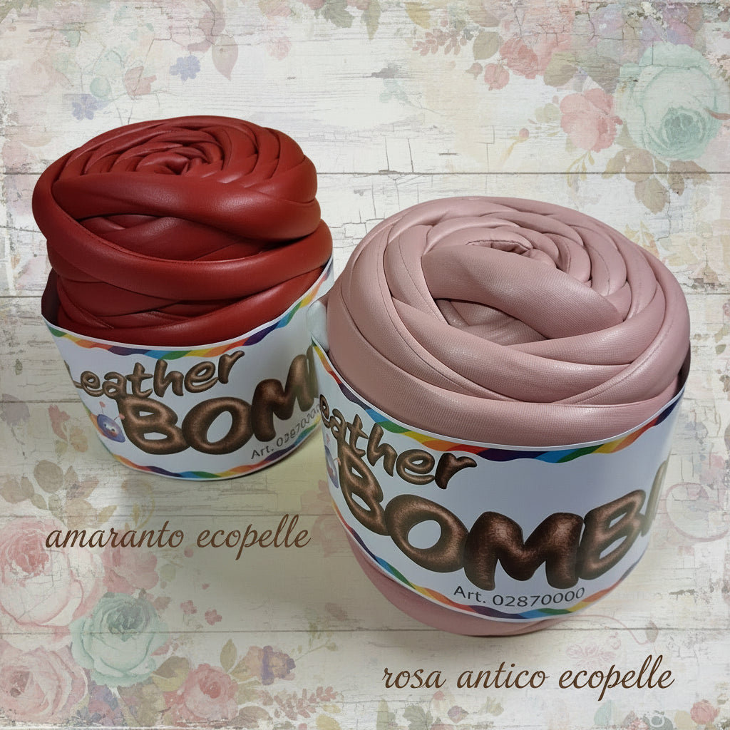 ecopelle amaranto e rosa antico
Cucirini Tre Stelle bombix 1/2 kg fettuccia ripiena marshmallow filato borse gigante grosso spesso imbottito chunky bags tubolare intrecciare a mano senza uncinetto per pochette