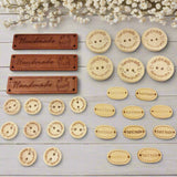 16 Etichette In Legno Per Organizzazione - Targhette Rondelli Per Giocattoli E Casa - Foto 4