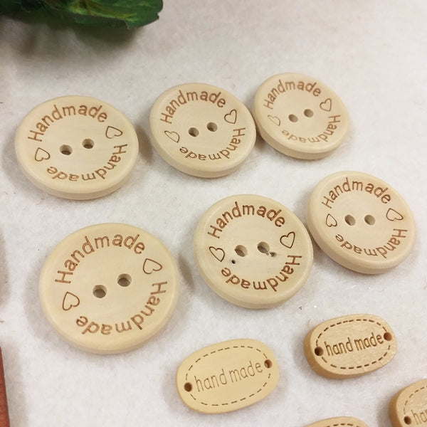 Scritta handmade etichette targhette legno bottoni decorativi –  hobbyshopbomboniere