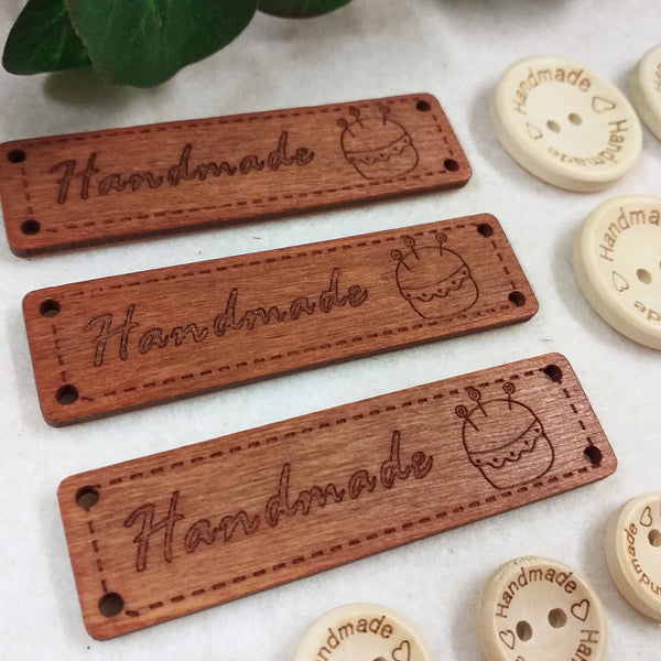 Scritta handmade etichette targhette legno bottoni decorativi –  hobbyshopbomboniere
