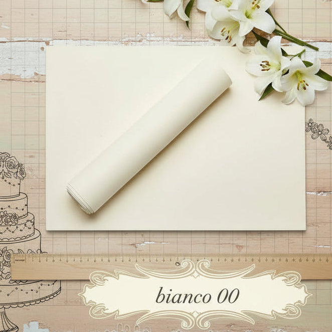 fommy bianco foglio gomma eva carta crepla da riscaldare e modellare per creare torte scenografiche e fiori gigli per addobbi matrimonio