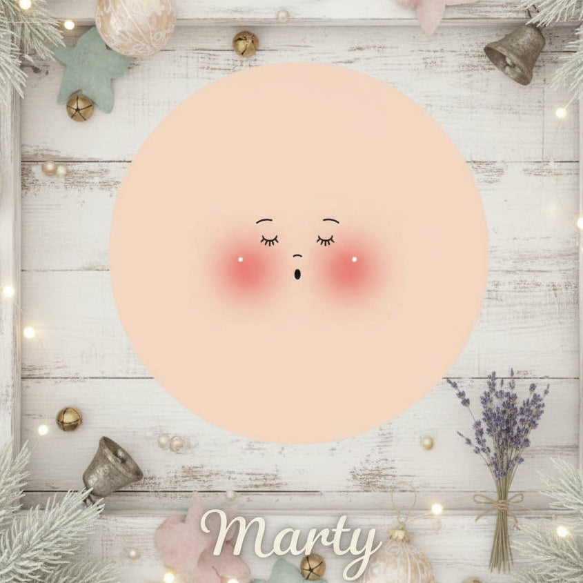 occhi con ciglia canta Marty per bambole di pezza grandi fai da te cucito creativo faccine maglina circonferenza 16 cm per creare pigotte di stoffa tessuto