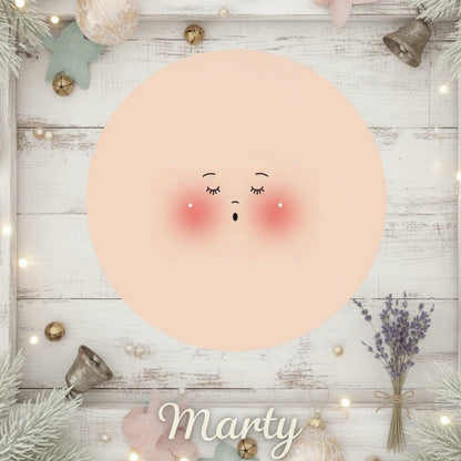 occhi con ciglia canta Marty per bambole di pezza grandi fai da te cucito creativo faccine maglina circonferenza 16 cm per creare pigotte di stoffa tessuto