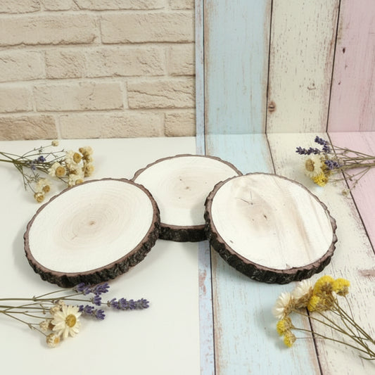 dischi piccoli rotondi fette di legno tronchi corteccia,  per decorazioni con basi centrotavola matrimonio composizioni pasqua natale decorazioni cordino macramè