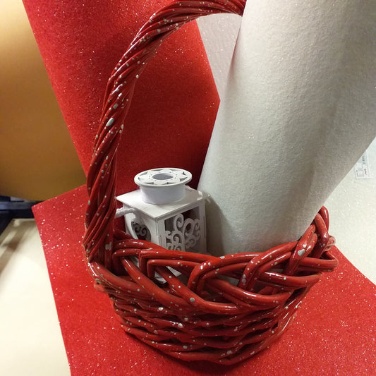 bianco panna rosso feltro glitterato con brillantini spessore rigido duro 3 mm adatto per fai da te lanterne con fustella fiori decorazioni addobbi pasqua natale