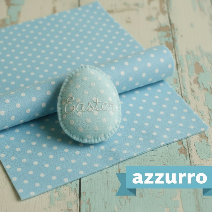 azzurro colori feltro Pannolenci 1 mm stampato fantasia pois disegnato uso lavoretti creativi nascita bambini bimbe coccarde fiocchi fuoriporta uovo pasquale