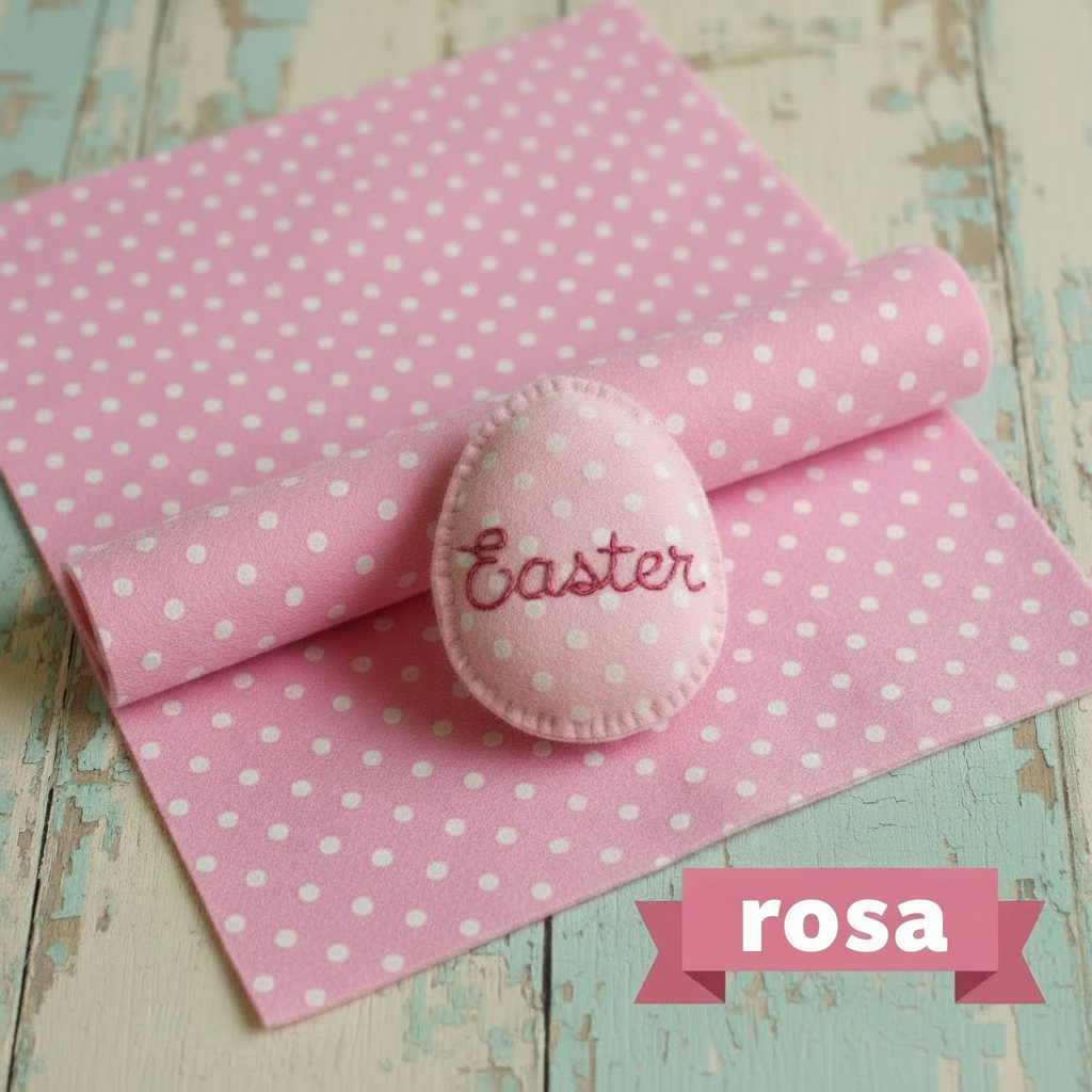 rosa colori feltro Pannolenci 1 mm stampato fantasia pois disegnato uso lavoretti creativi nascita bambini bimbe coccarde fiocchi fuoriporta uovo pasquale