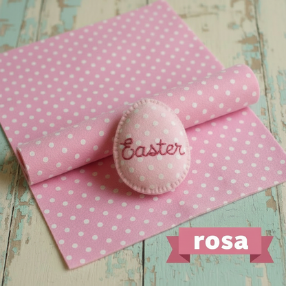 rosa colori feltro Pannolenci 1 mm stampato fantasia pois disegnato uso lavoretti creativi nascita bambini bimbe coccarde fiocchi fuoriporta uovo pasquale