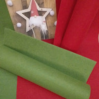 foglio feltro spessore 2 mm colori  rosso verde muschio uso fai da te fiori stelle natalizie botanica agrifoglio vischio cappello babbo gnomo natale fuoriporta
