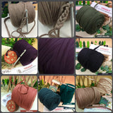 blu ottanio bordeaux beige marrone nero mattone Wiggly fettuccia per borse uncinetto crochet bag pochette eco cotone lycra di qualità special edition Cucirini Tre Stelle filato yarn garne t-shirt colorato moda fashion abbigliamento e cestini