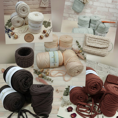 Fettuccia Eco cotone + lycra uncinetto borse crochet Stafil o 3 Stelle