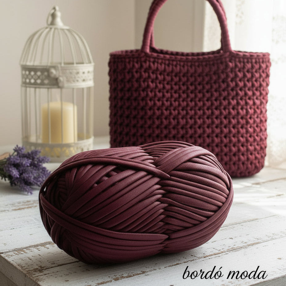 gomitolo Silk & bag Silke fettuccia ecopelle bordò fashion uso cordino per borse uncinetto abbigliamento moda rivestire manici realizzare pochette clutch bags
