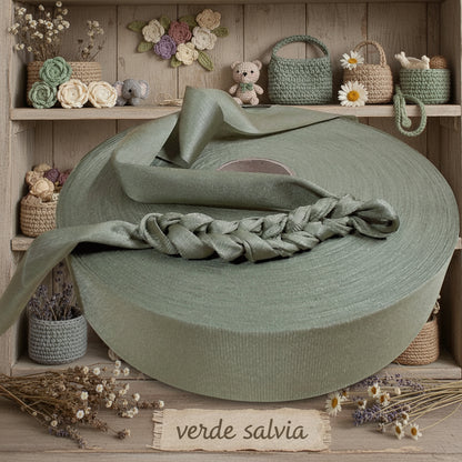  shop fettuccia maglina stafil jersey borse cestini tappeti uncinetto scaldacollo collane pochette clutch bags abbigliamento moda verde salvia