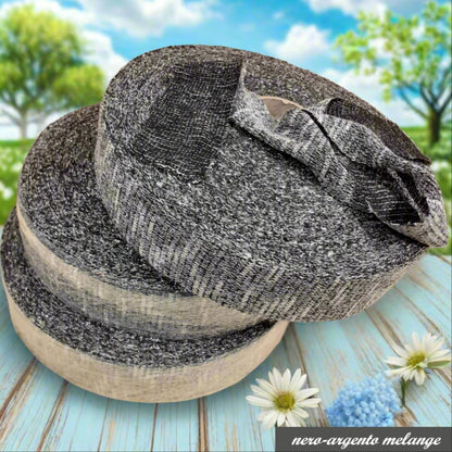 melange lustrini lycra nero argento brillantinata vetrina feste matrimonio pasqua lurex lamè fettuccia elasticizzata glitterata per uncinetto borse cestini packaging regalo