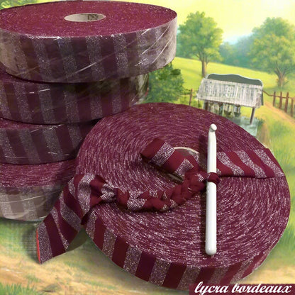 lustrini lycra bordò brillantinata vetrina feste cerimonia lurex lamè fettuccia elasticizzata glitterata per uncinetto borse cestini confezioni packaging regalo