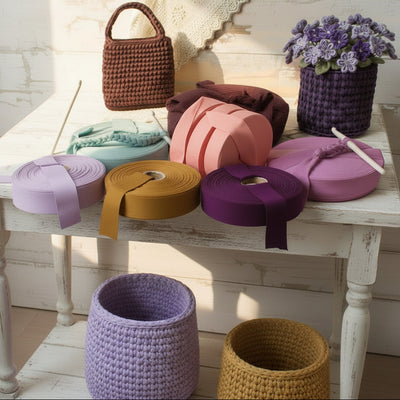 7 colori plissè elastica con lycra fettuccia borse uncinetto pochette