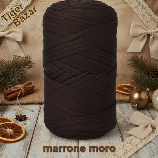 marrone testa di moro scuro lycra soft fettuccia borse uncinetto poliestere con elastane morbida uso crochet pochette clutch bags borse abbigliamento moda cestini addobbi natale