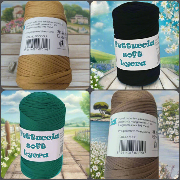 nocciola nero verde maldive noce lycra soft fettuccia borse uncinetto merceria accessori servizio mas produttore PL4000 poliestere con elastane morbida uso crochet borse abbigliamento moda mare shopper spiaggia piscina cestini 