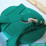 smeraldo verde fettuccia lycra leggero elastan elastico uso crochet bags uncinetto per borse cestini culle bambini neonati tappeti cucce elasticizzata morbida alta rondella forma pizza piatta