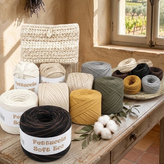 colori ecopelle soft eco MAS fettuccia per borse uncinetto pochette marrone panna beige senape ocra verde colore nero