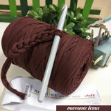 marrone terra 119927 stafil t-shirt garn stretch yarn fettuccia elasticizzata maglina cotone noodles per uncinetto borse crochet bags clutch cestini tappeti cuscini collane braccialetti ceste porta enfant scaldacollo natale