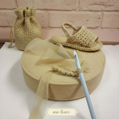 fettuccia oro lycra pizza  lurex glitter brillantinata per borse uncinetto pochette clutch bags cerimonia matrimonio confezioni regalo borsellino cappello sandali estivi