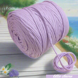 119911 lilla chiaro Noodles per bimba t-shirt garn fettuccia stafil elastico cotone stretch uso borse uncinetto cestini tappeti cuscini collane culle porta enfant addobbi fiocco clutch bags oggetti nascita