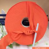 arancio lycra-maglina piatta alta larga filato uncinetto elastane elasticizzato per creazioni borse culle port enfant cestini tappeti cuscini