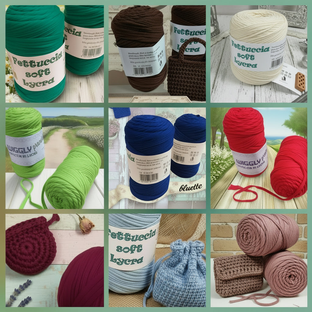 colori estivi 3 stelle cucirini wiggly premium e MAS lycra soft fettuccia borse uncinetto poliestere con elastane morbida uso crochet borsellino pochette clutch bags borse abbigliamento moda