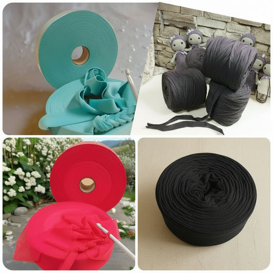 colore cotone tulle rosso fettuccia turchese grigio filato per cestini uncinetto portavasi portapiante
