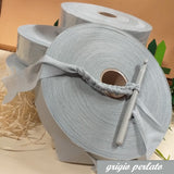 offerta stock grigio perlato fettuccia tulle di lycra leggero elastan elastico uso crochet uncinetto per borse cestini culle bambini neonati tappeti cucce elasticizzata morbida alta confezioni natale