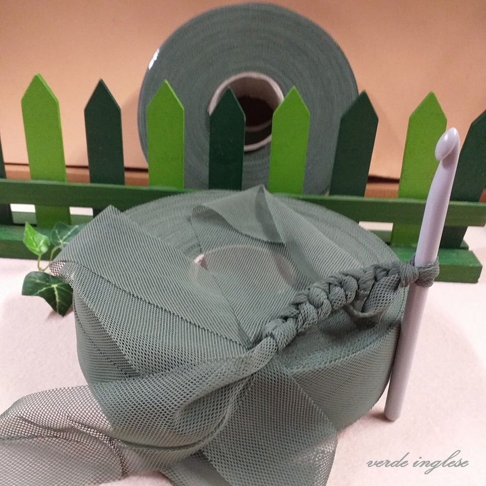 Stock Lycra 4 Cm Fettuccia Elasticizzata Uncinetto Borse Cestini Tulle - Foto 6