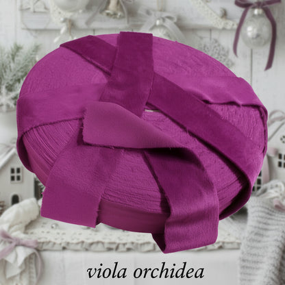 maglina viola orchidea velvet crochet fettuccia velluto per borse uncinetto pizza per clutch bags pochette cerimonia matrimonio eleganti borsette