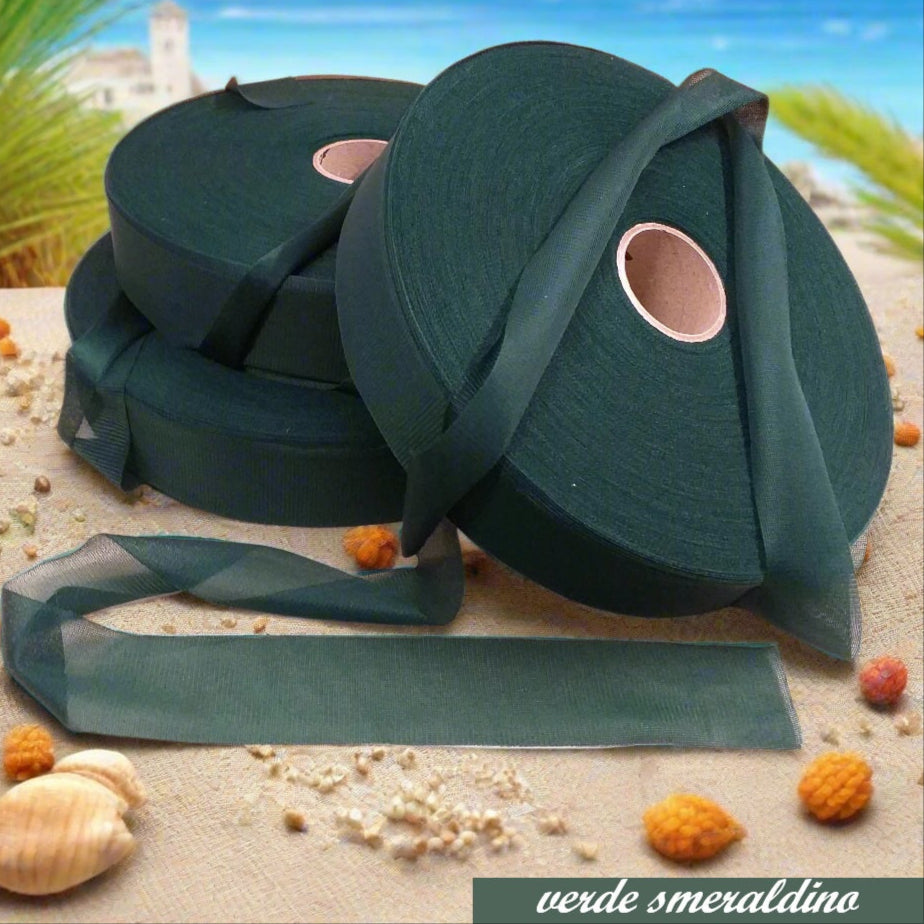 verde smeraldino shop offerta vendita fettuccia stafil maglina jersey poliammide lycra soft-elastica colori moda estivi 2025 alta pizza larga piatta 4 cm uso borse uncinetto clutch bags crochet amigurumi cestini mare