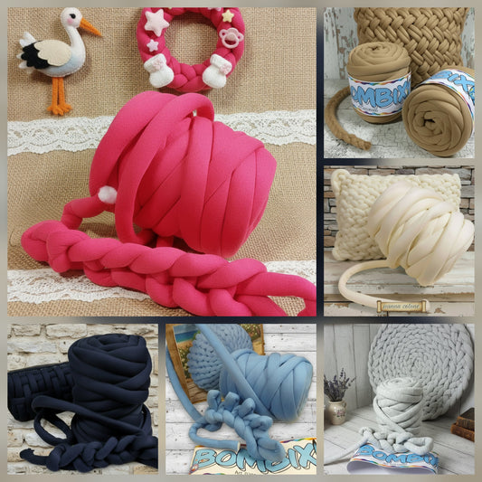 1/2 kg fettuccia ripiena marshmallow filato cotone borse gigante grosso spesso imbottito chunky bags tubolare intrecciare a mano senza uncinetto pochette o ghirlanda fuoriporta nascita cestino cuscino tappeto, 