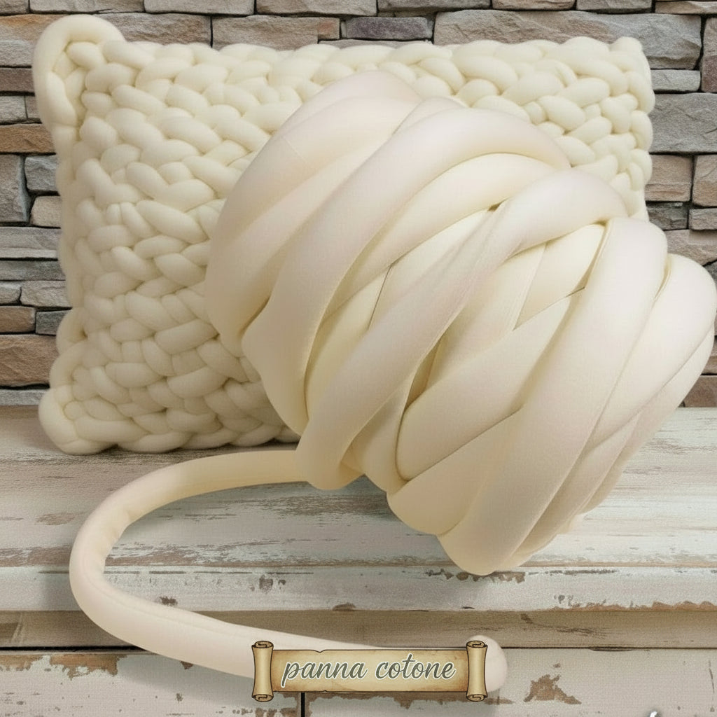 panna cotone 1/2 kg fettuccia ripiena marshmallow filato borse gigante Cucirini tre stelle bombix grosso spesso imbottito chunky bags tubolare intrecciare a mano senza uncinetto pochette shopper