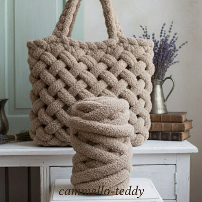 Velluto e cotone filato marshmallow borse chunky gigante imbottito
