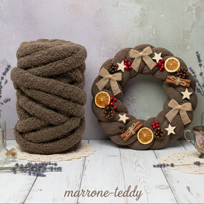 Velluto e cotone filato marshmallow borse chunky gigante imbottito