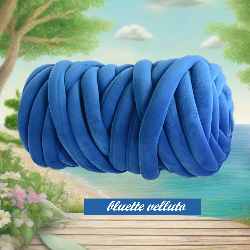 bluette 1 kg velluto fettuccia ripiena marshmallow filato borse gigante grosso spesso imbottito chunky bags tubolare intrecciare a mano senza uncinetto pochette