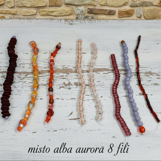 effetto matt colori misti forme assortite varie serie colorate perle di vetro satinato veneziano stile Murano vendita a fili shop offerta stock fai da te bigiotteria collane bracciali borse