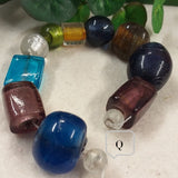 perline lotto Q colori misti forme grandi assortite varie serie colorate perle di vetro veneziano stile Murano vendita a fili shop offerta stock