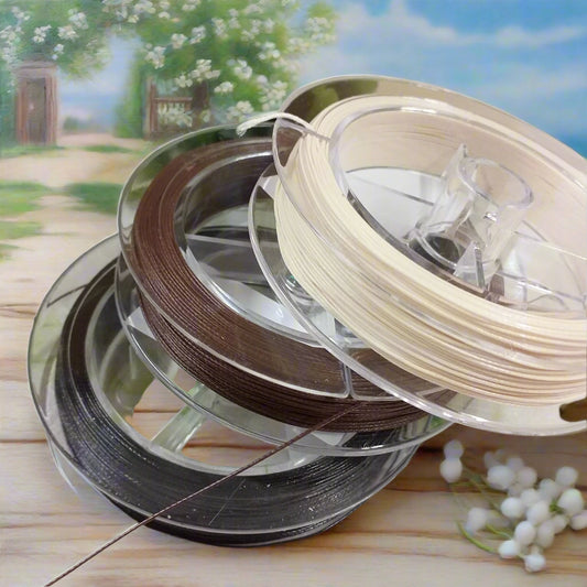filo sottile cerato cotone 0.50 mm cordino di cordoncino colori bianco panna marrone nero uso fai da te bijoux di bigiotteria micro-macramè perline collane bracciali dell'amicizia