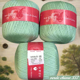 verde chiaro offerta stock economico gomitoli filo numero 8 di scozia filato cotone per uncinetto 1.00-1.75 uso crochet lavori con uncino ferri da calza a maglia presine coperte borse scialle