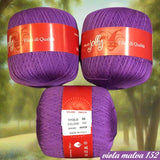 filati jolly viola malva made italy filo cotone per uncinetto 1.25-1.75 offerta gomitoli uso crochet corredino bambine copertine scarpine cuffie scialle poncho costume lavori a maglia con ferri da calza