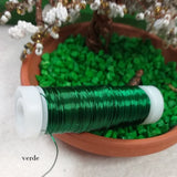 verde scuro Natale filo di ferro colorato 0.30 mm verniciato smaltato lucido metallizzato uso per fiori alberi bonsai piante perline hobby creativi uncinetto