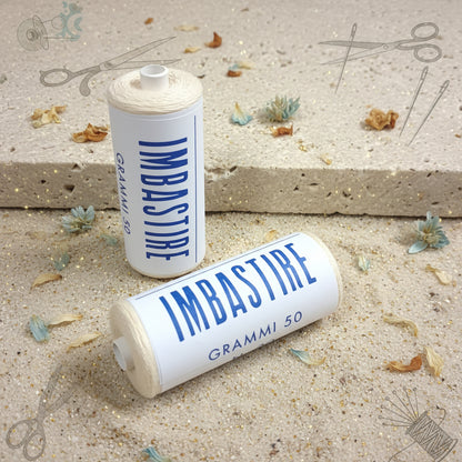 100% cotone filo da imbastire filato cucirino 50 grammi spoletta bianco naturale uso sarta cucito creativo feltro pannolenci cucire a mano